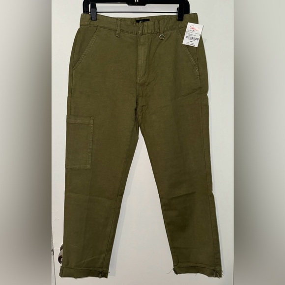 Women's Joes Jeans Khaki Cargo Utility Pants The Trouser Ankle Pants 28 NEW - Picture 2 of 5